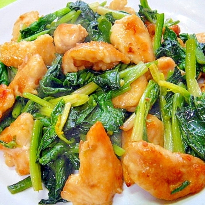 鶏むね肉とほうれん草の甘辛炒め レシピ 作り方 By Mint74 楽天レシピ